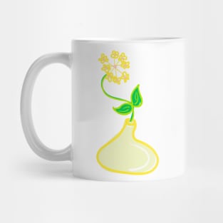 YELLOW FLOWER IN YELLOW VASE Mug